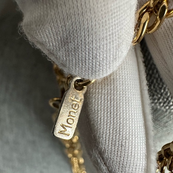 Monet Multi Strand Gold Tone Chain Necklace - Picture 4 of 5